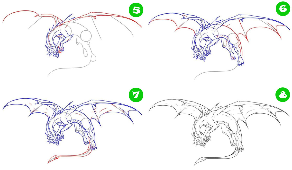Рисуем дракона в стиле фентези - инструкция