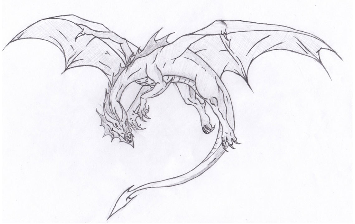 Рисуем дракона в стиле фентези