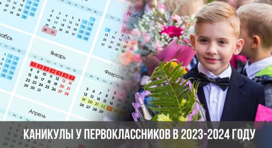 Каникулы у первоклассников в 2023-2024 году