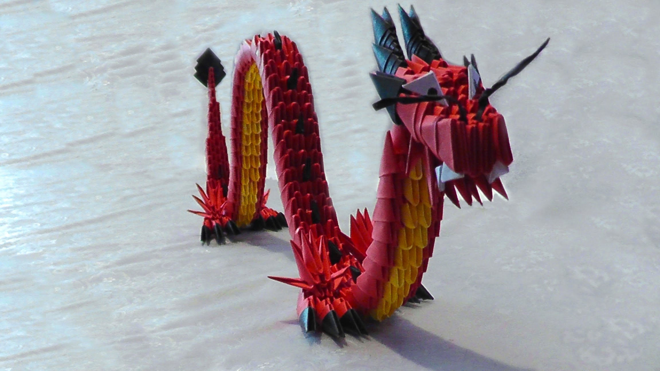Китайский дракон модульное оригами