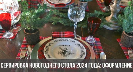 Сервировка новогоднего стола 2024 года: оформление